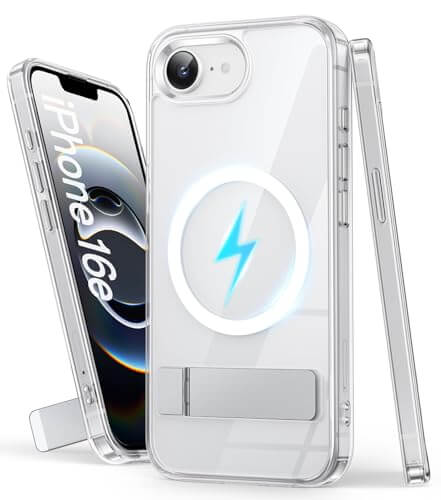 Vihibii Clear MagSafe Case for iPhone 16e/SE 4 – Stand, Shockproof