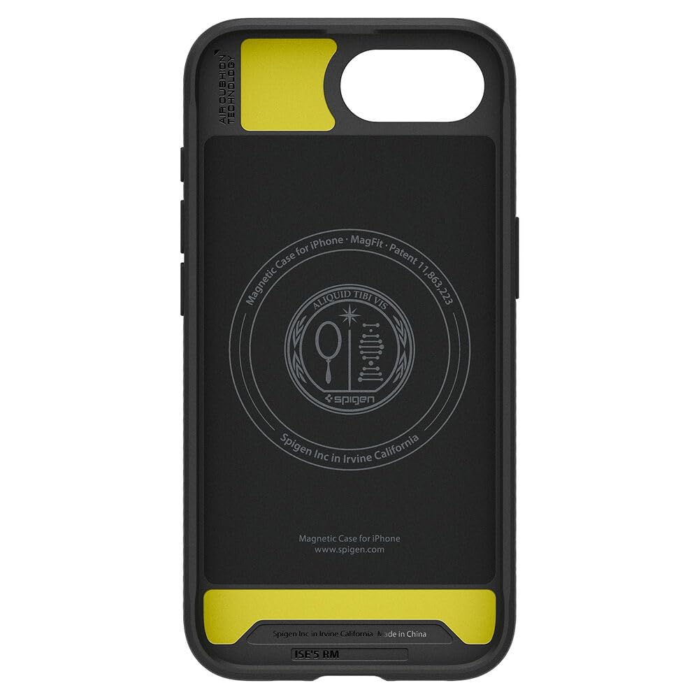 Spigen Rugged Armor MagFit Case for iPhone 16e – Matte Black