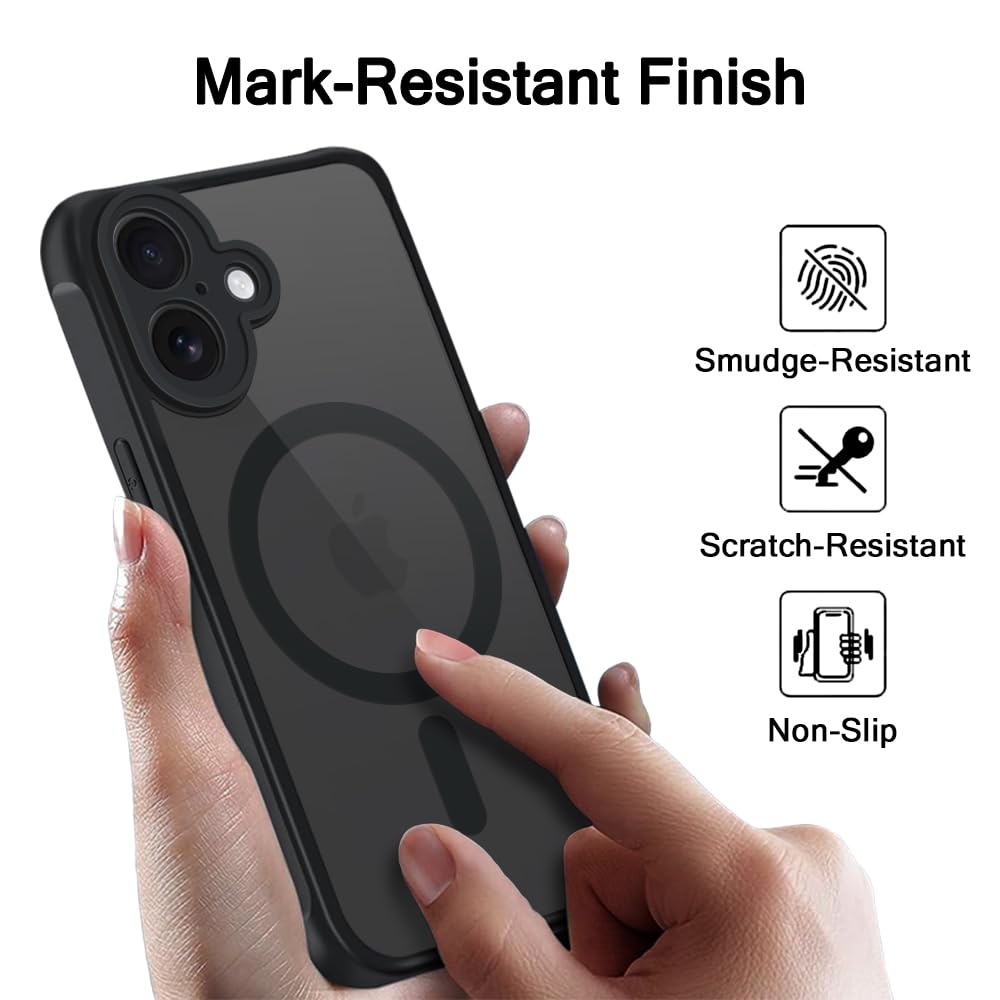 TheGiftKart Matte Frosted MagSafe Case for iPhone 16 Plus