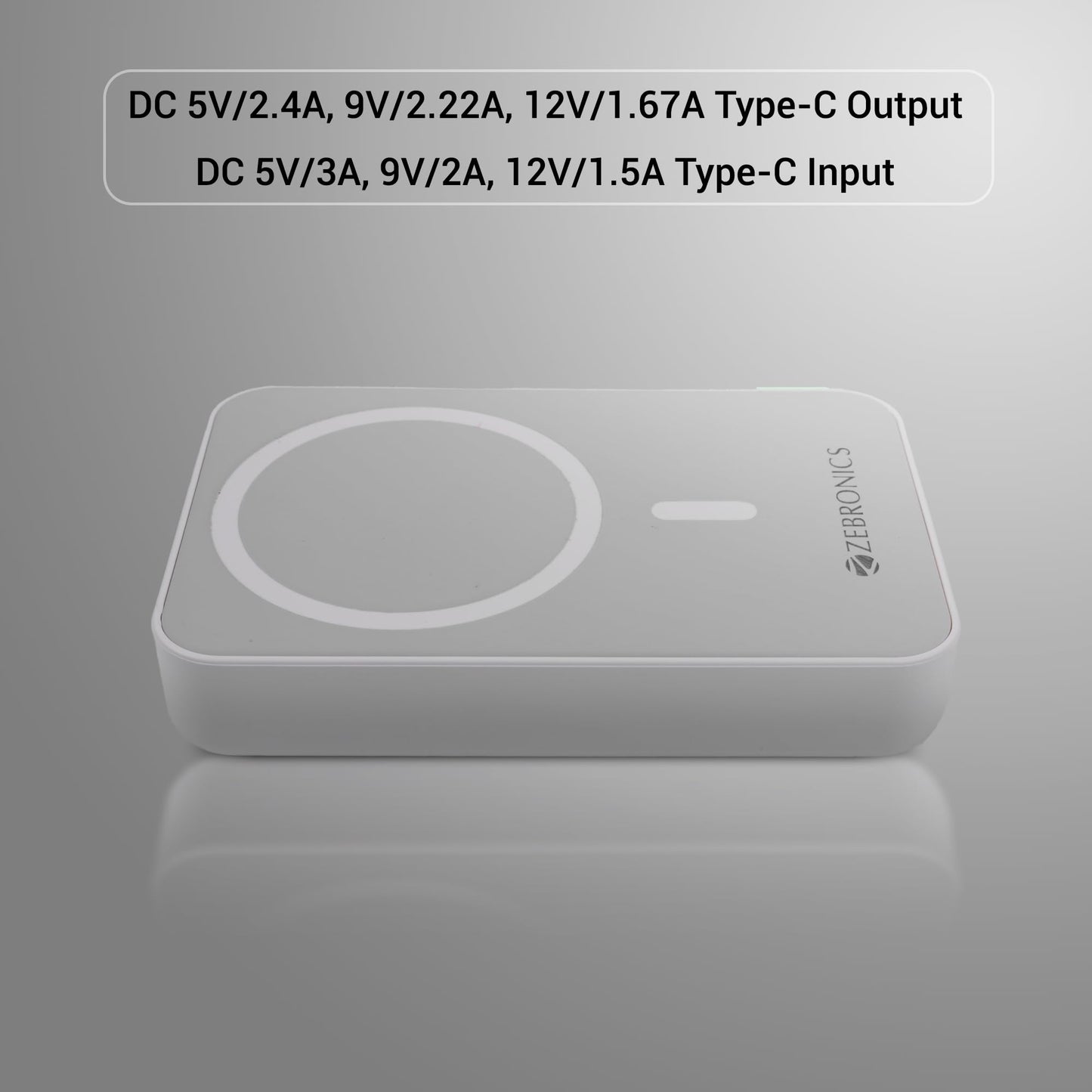 ZEBRONICS MW63 10000mAh MagSafe Wireless Power Bank