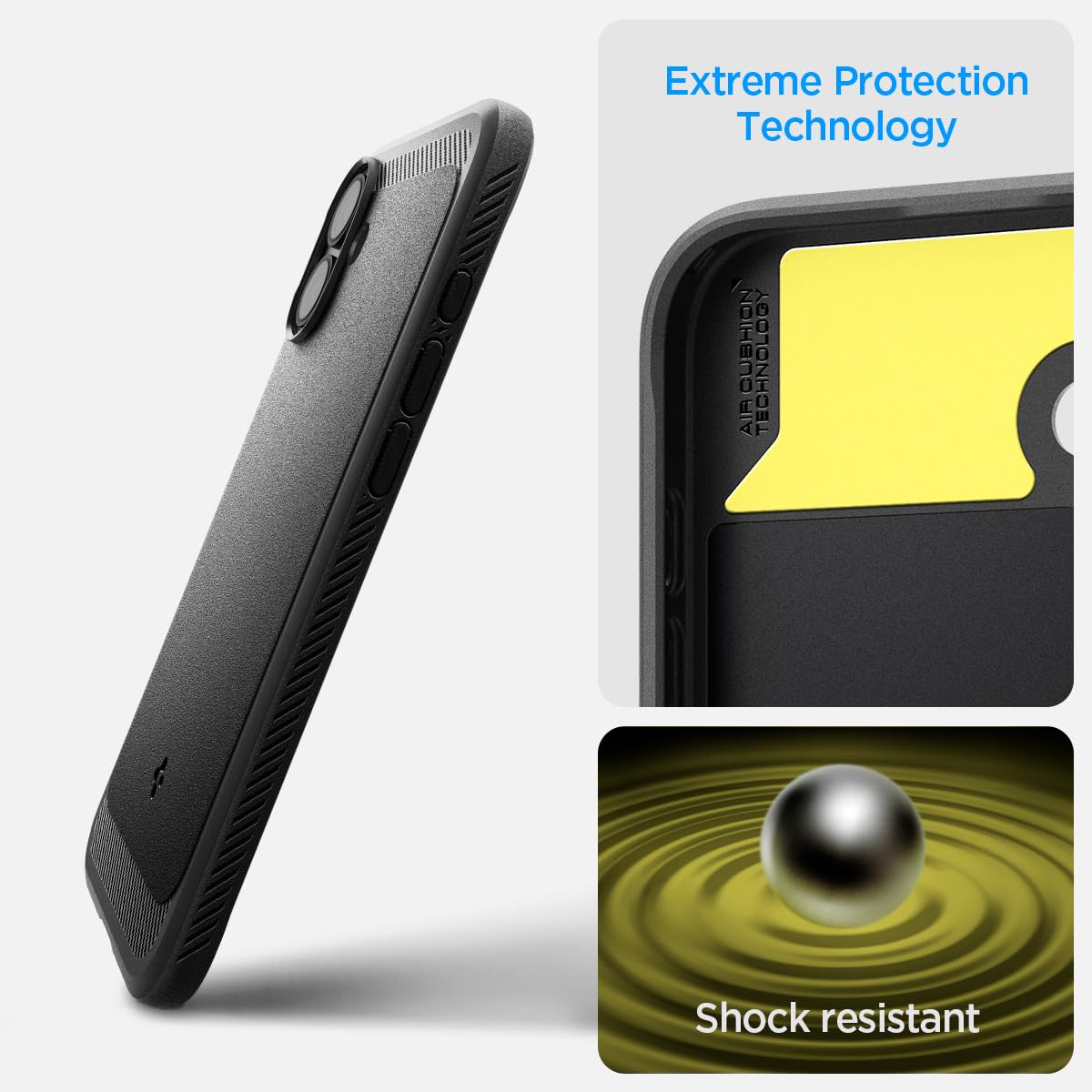 Spigen Rugged Armor MagFit Case for iPhone 16 Plus – Black