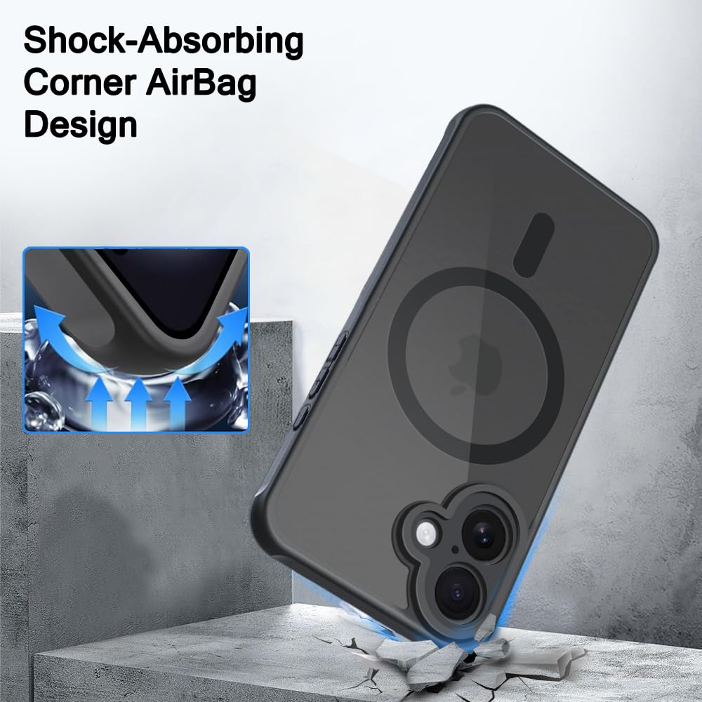 TheGiftKart Matte Frosted MagSafe Case for iPhone 16 Plus