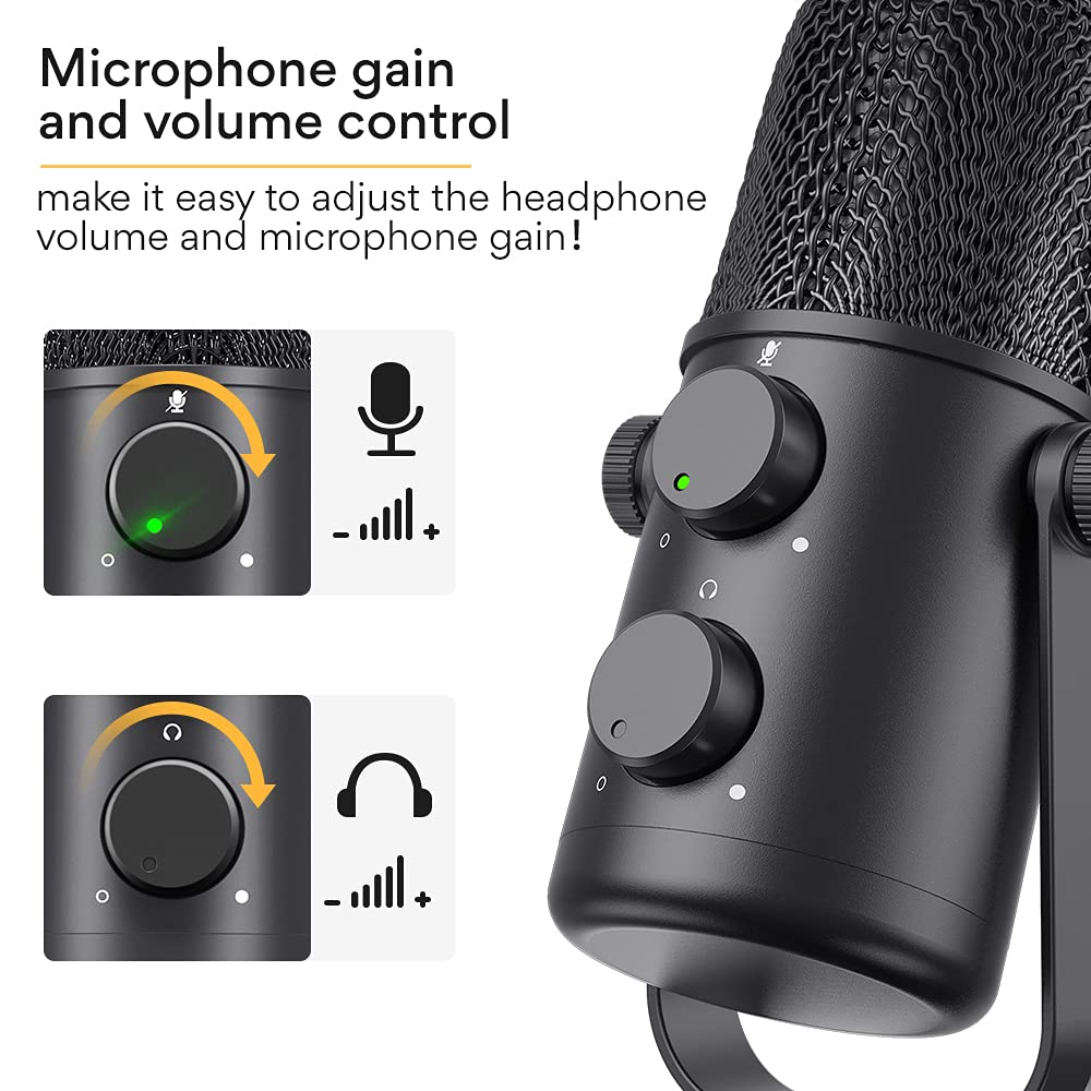 MAONO AU-902 USB Condenser Mic – Podcast, Gaming, YouTube