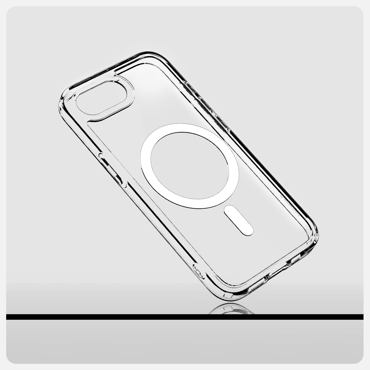 Spigen Ultra Hybrid MagFit Case for iPhone 16e – Clear White