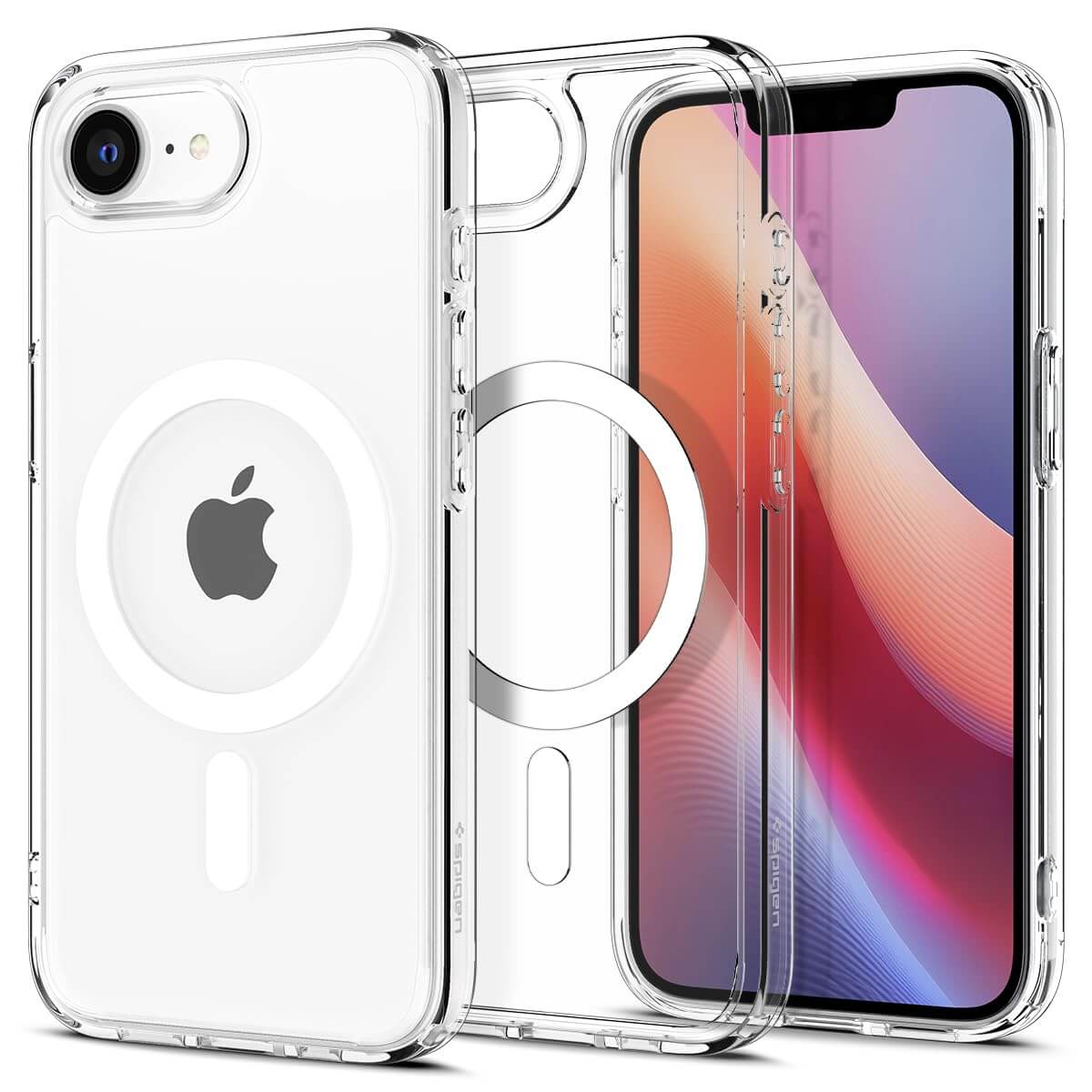 Spigen Ultra Hybrid MagFit Case for iPhone 16e – Clear White