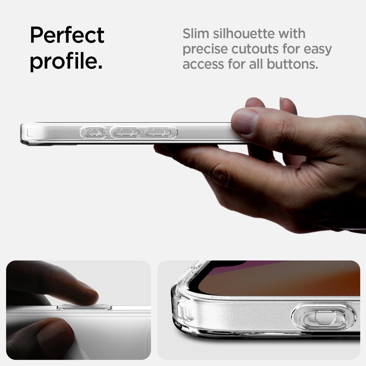 Spigen Ultra Hybrid MagFit Case for iPhone 16e – Clear White