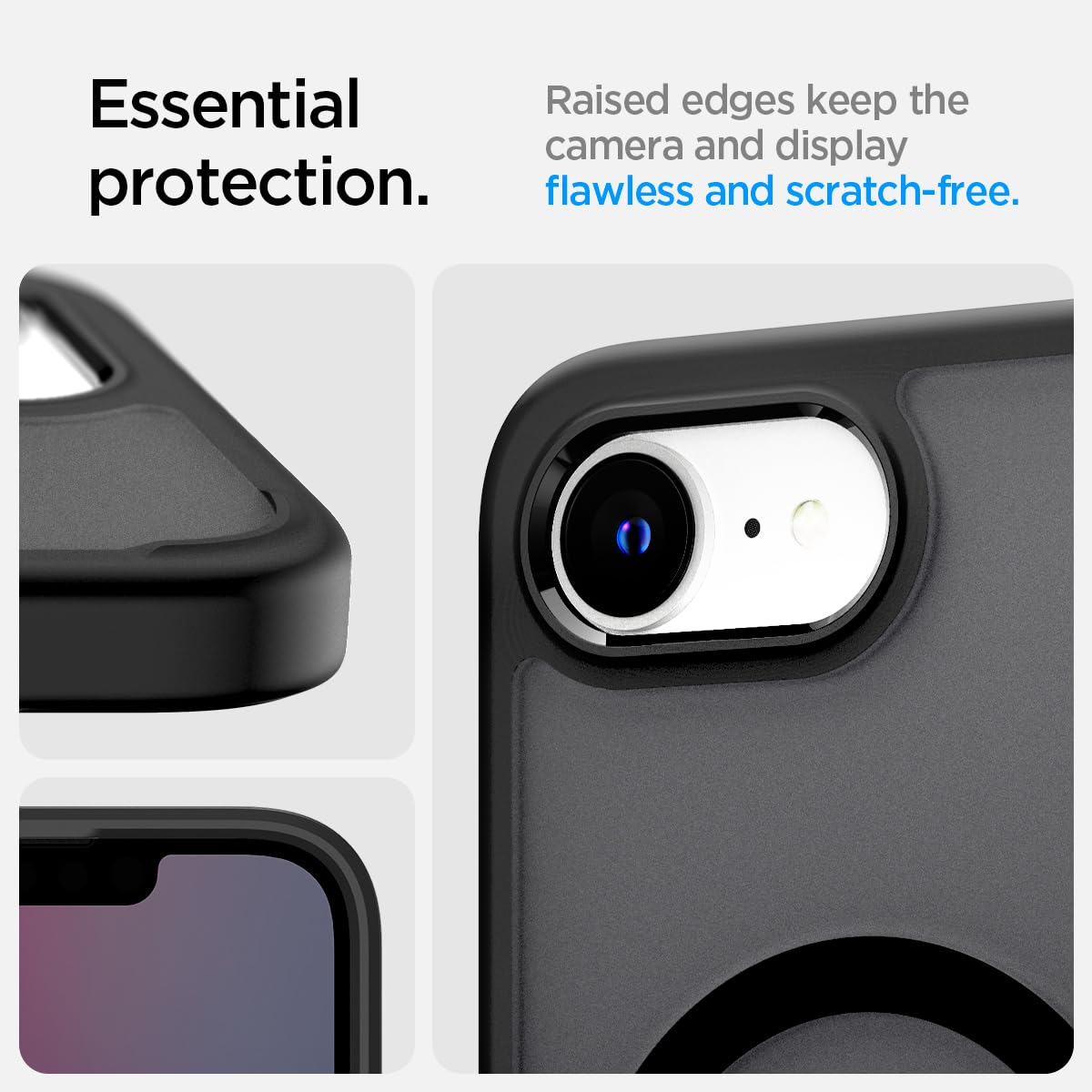 Spigen Ultra Hybrid MagFit Case for iPhone 16e – Black