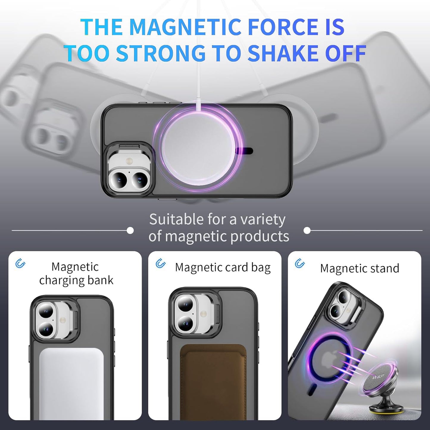EGOTUDE Matte MagSafe Case with Stand for iPhone 16 Plus