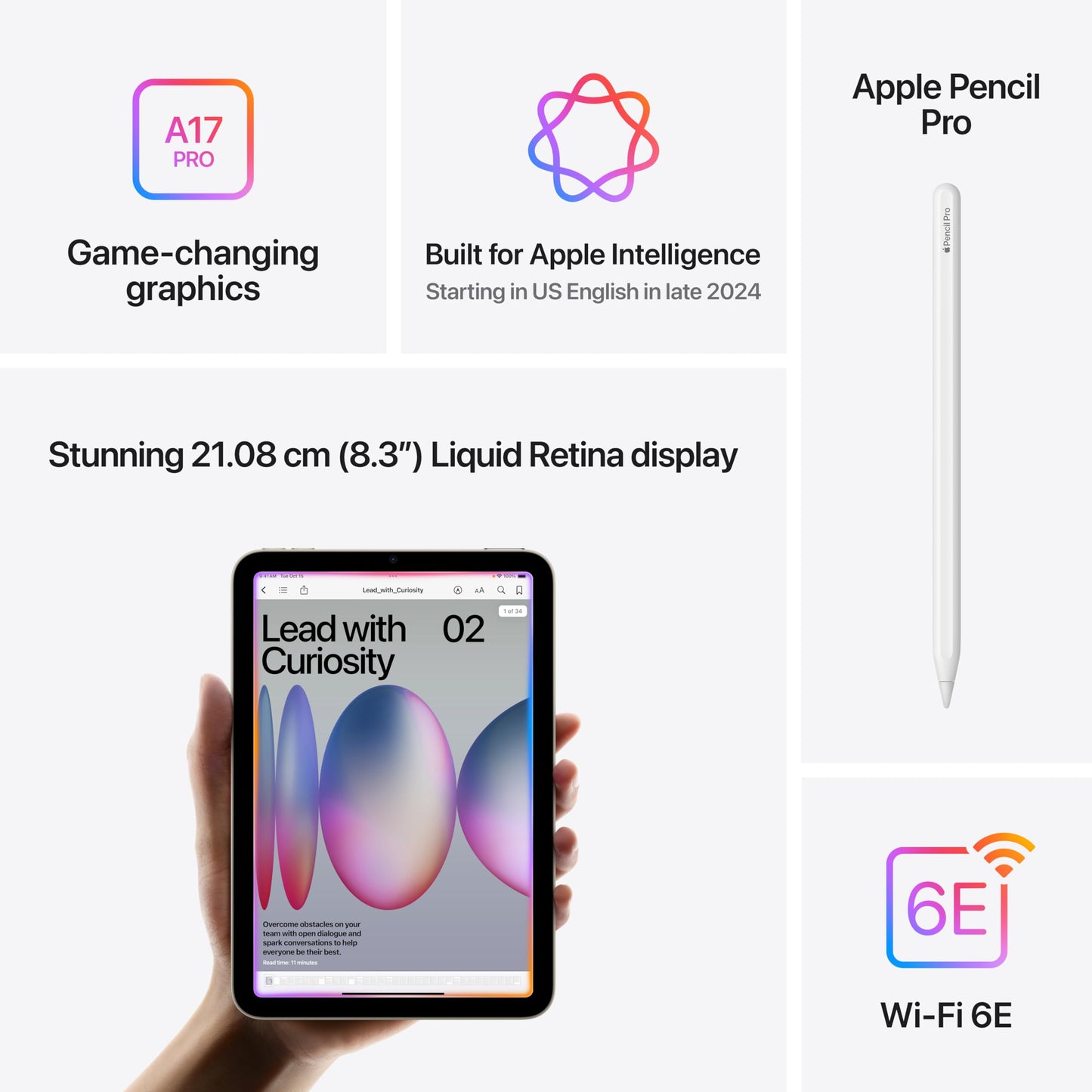 Apple iPad Mini A17 Pro (8.3") 128GB Wi-Fi – Purple