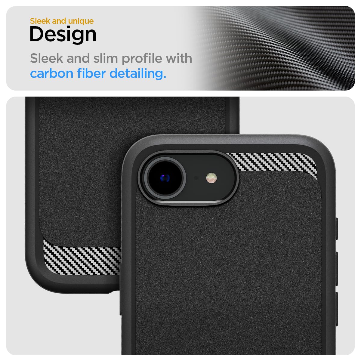 Spigen Rugged Armor MagFit Case for iPhone 16e – Matte Black