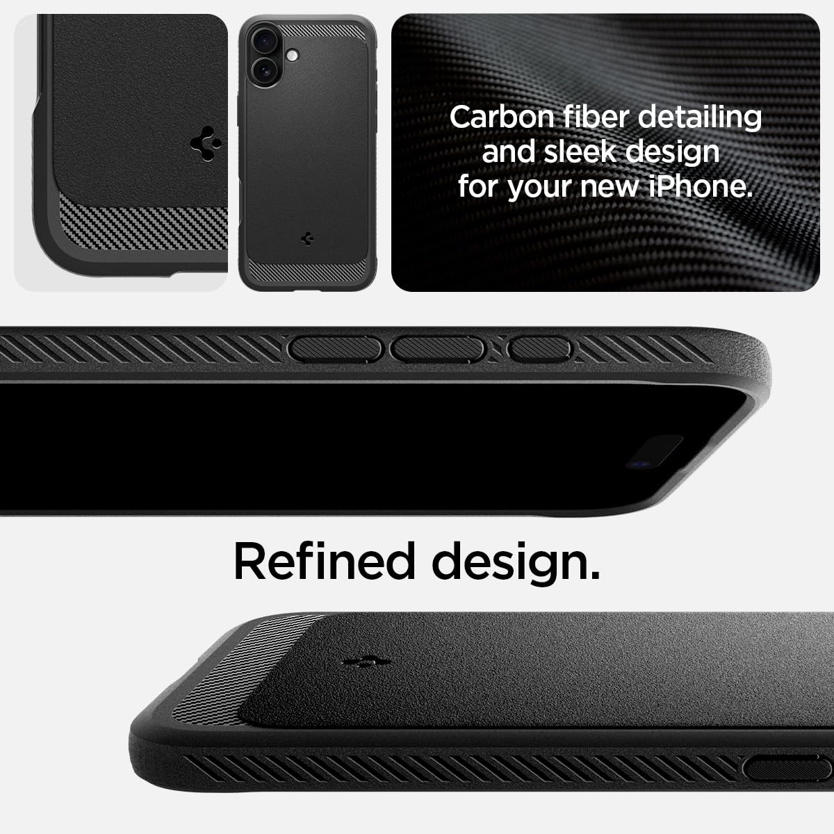Spigen Rugged Armor MagFit Case for iPhone 16 Plus – Black