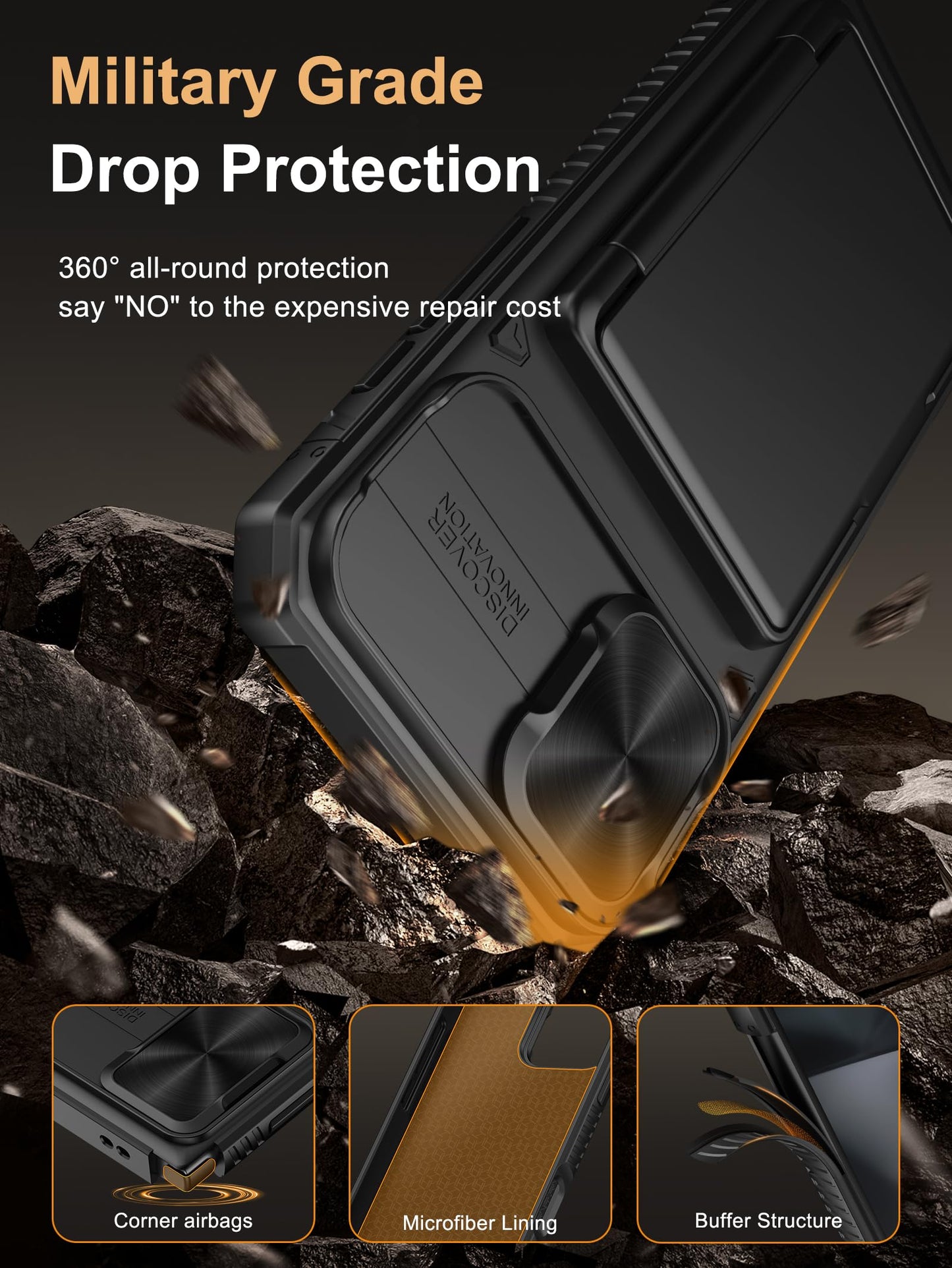 Vihibii Wallet Case for iPhone 16 Plus – RFID & Camera Cover