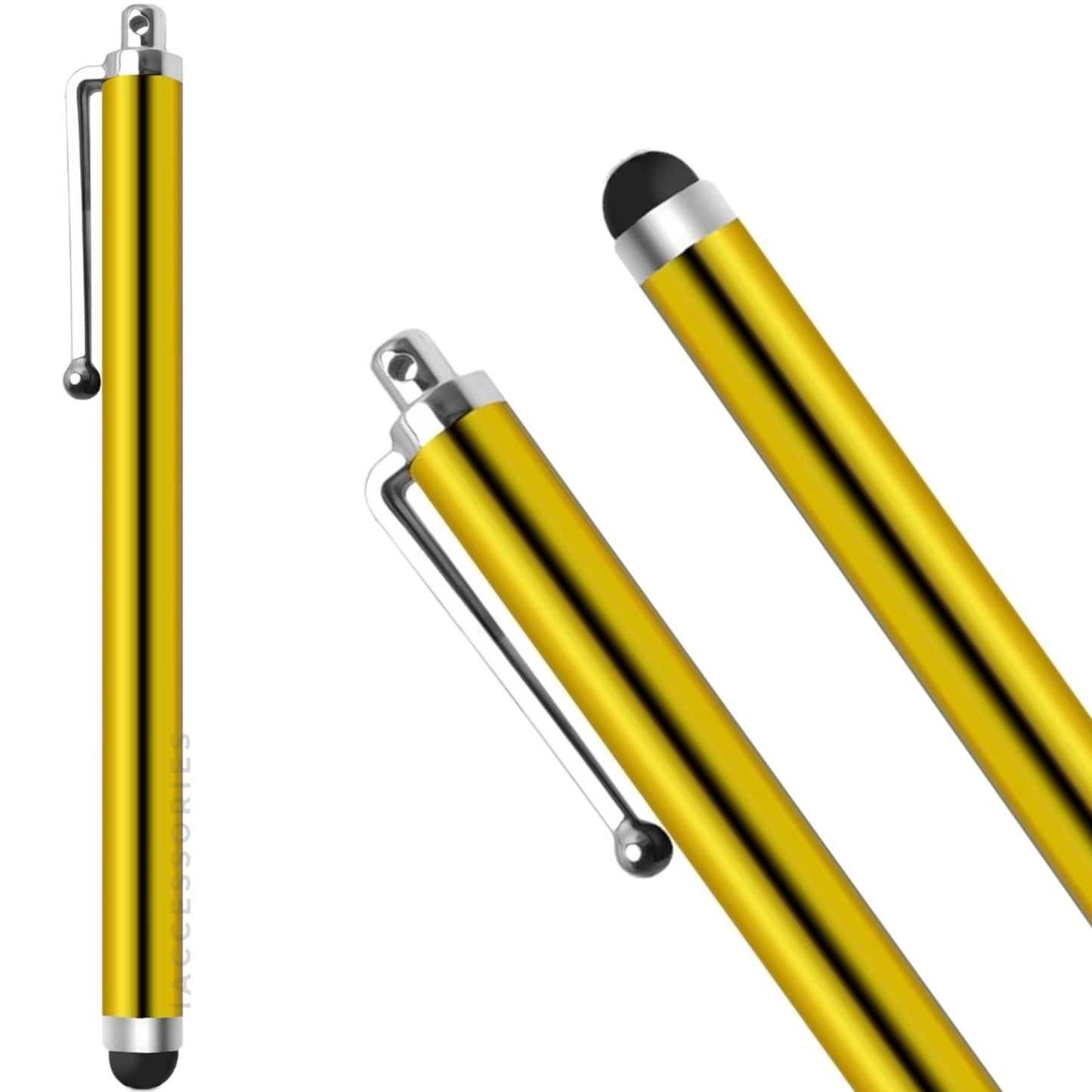iAccessories Universal Capacitive Stylus Pens for All Touchscreen Devices Compatible with iPhone, iPad, Android Tablets, Mobile Phones - Pack of 10 - Multicolour - iAccessories