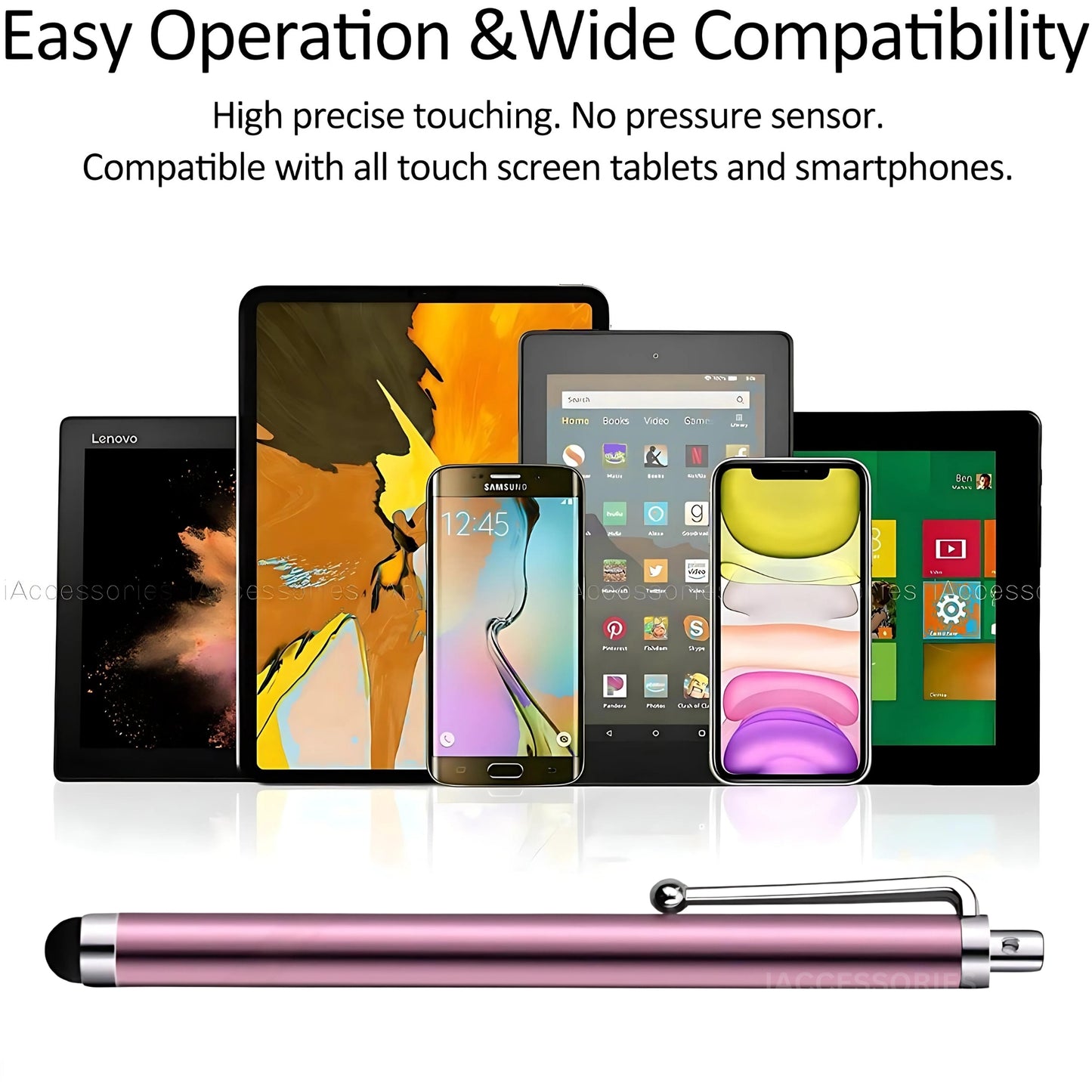 Universal Capacitive Stylus Pens - Pack of 5 (Rose Gold)