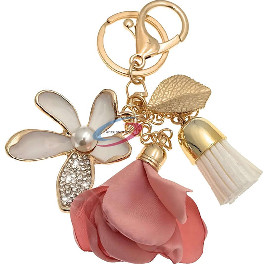 View details for Add Glamour to Your Accessories with the Sparkling Rhinestones Flower and Tassel Keychain Charm Add Glamour to Your Accessories with the Sparkling Rhinestones Flower and Tassel Keychain Charm