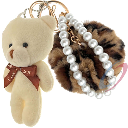 View details for Add a Touch of Elegance to Your Style with the Fluffy Faux Fur Pearl Teddy Pom Pom Key Ring Add a Touch of Elegance to Your Style with the Fluffy Faux Fur Pearl Teddy Pom Pom Key Ring