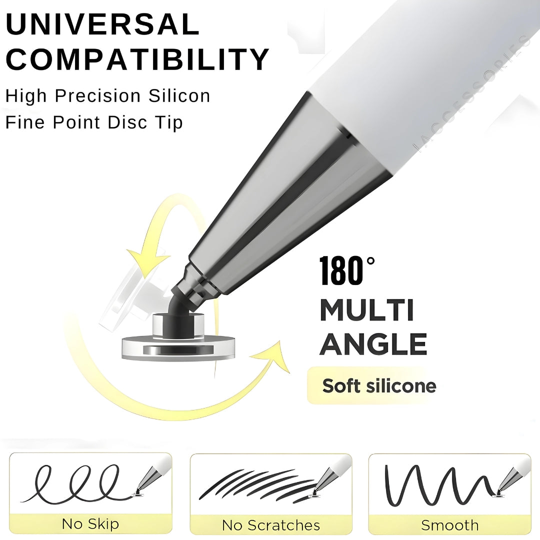 iAccessories 2-Way Dual-Sided Stylus Pen for All Touch Screen Devices Android Mobile Phones Tablets Pads Smartphones - Yellow Gradient - iAccessories