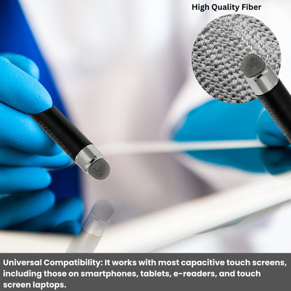 iAccessories dual-tip stylus for touchscreen devices, featuring high-quality fiber tip for precision and universal compatibility.