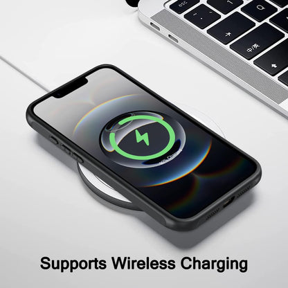 TheGiftKart Matte Frosted MagSafe Case for iPhone 16e – Black