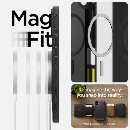 Spigen Rugged Armor MagFit Case for iPhone 16 Plus – Black