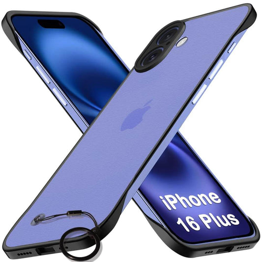 TheGiftKart Slim Matte Case for iPhone 16 Plus – Black