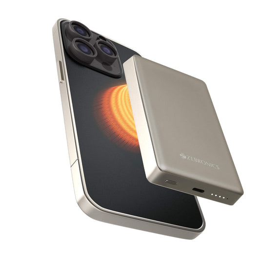 ZEBRONICS 10000mAh MagSafe Wireless Power Bank – White