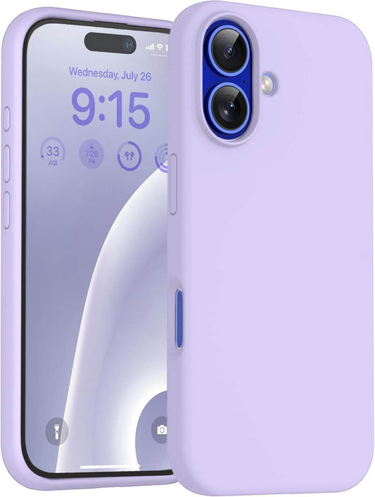 DIZORO Slim Liquid Silicone Case for iPhone 16 Plus – Purple