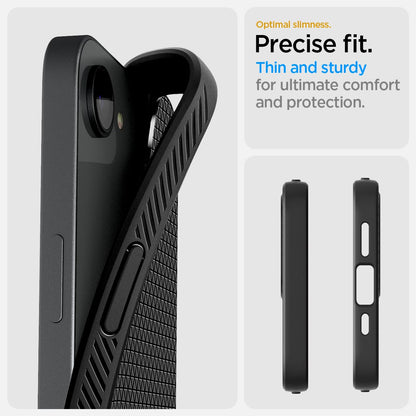 Spigen Liquid Air Case for iPhone 16e – Matte Black