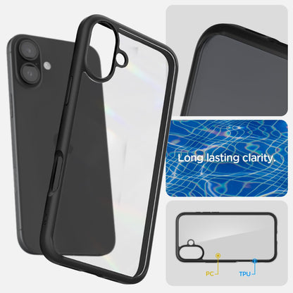 Spigen Ultra Hybrid Back Case for iPhone 16 Plus – Black