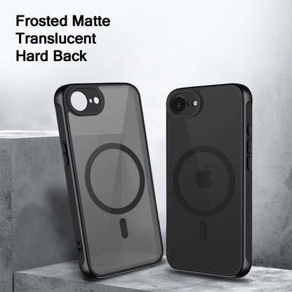 TheGiftKart Matte Frosted MagSafe Case for iPhone 16e – Black