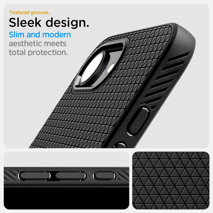 Spigen Liquid Air Case for iPhone 16e – Matte Black
