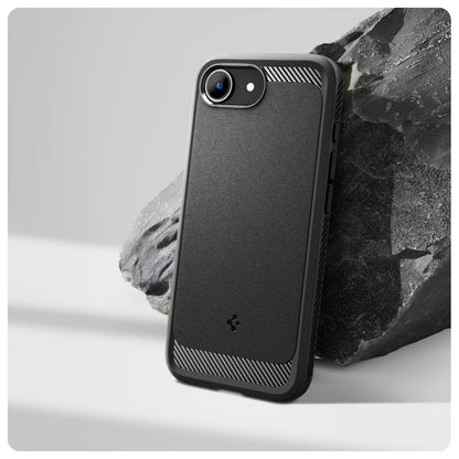 Spigen Rugged Armor MagFit Case for iPhone 16e – Matte Black