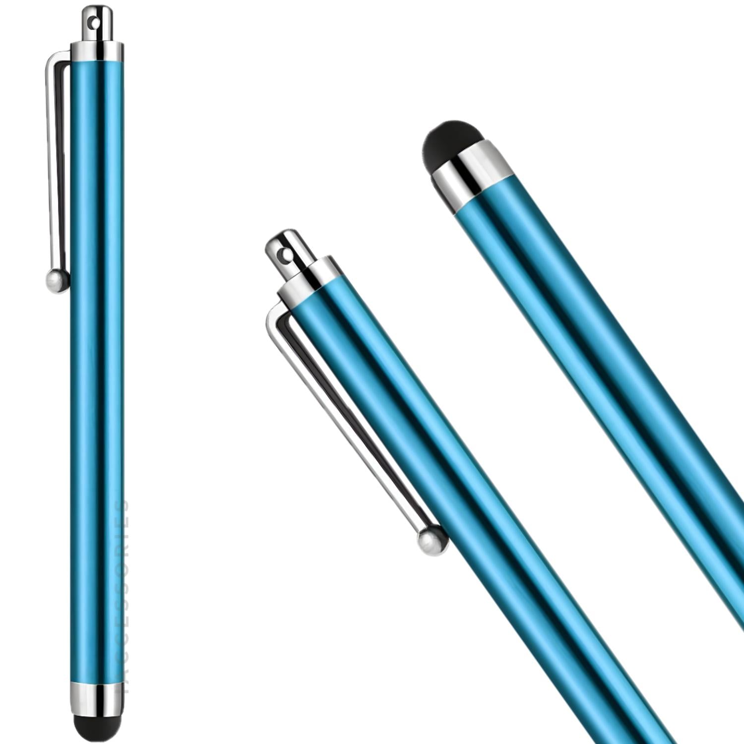 iAccessories Universal Capacitive Stylus Pens - Pack of 10 - AquA - Compatible with All Touch Screen Devices, Smartphones, Tablet, Android Mobile Phones - iAccessories