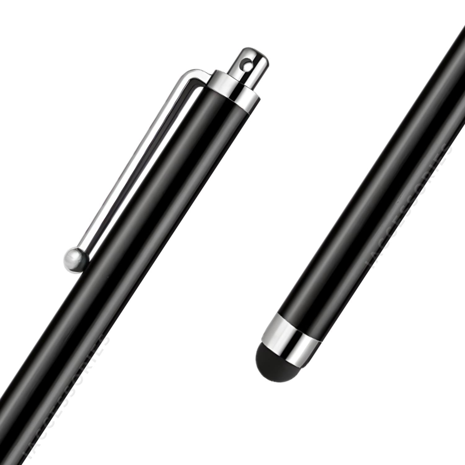 iAccessories Universal Capacitive Stylus Pens Compatible with All Touch Screen Devices, Smartphones, Tablet, Android Mobile Phones - Pack of 10, Silver | Black - iAccessories