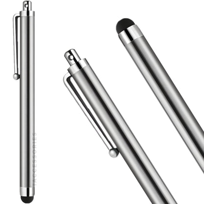 iAccessories Universal Capacitive Stylus Pens Compatible with All Touch Screen Devices, Smartphones, Tablet, Android Mobile Phones - Pack of 10, Silver | Black - iAccessories