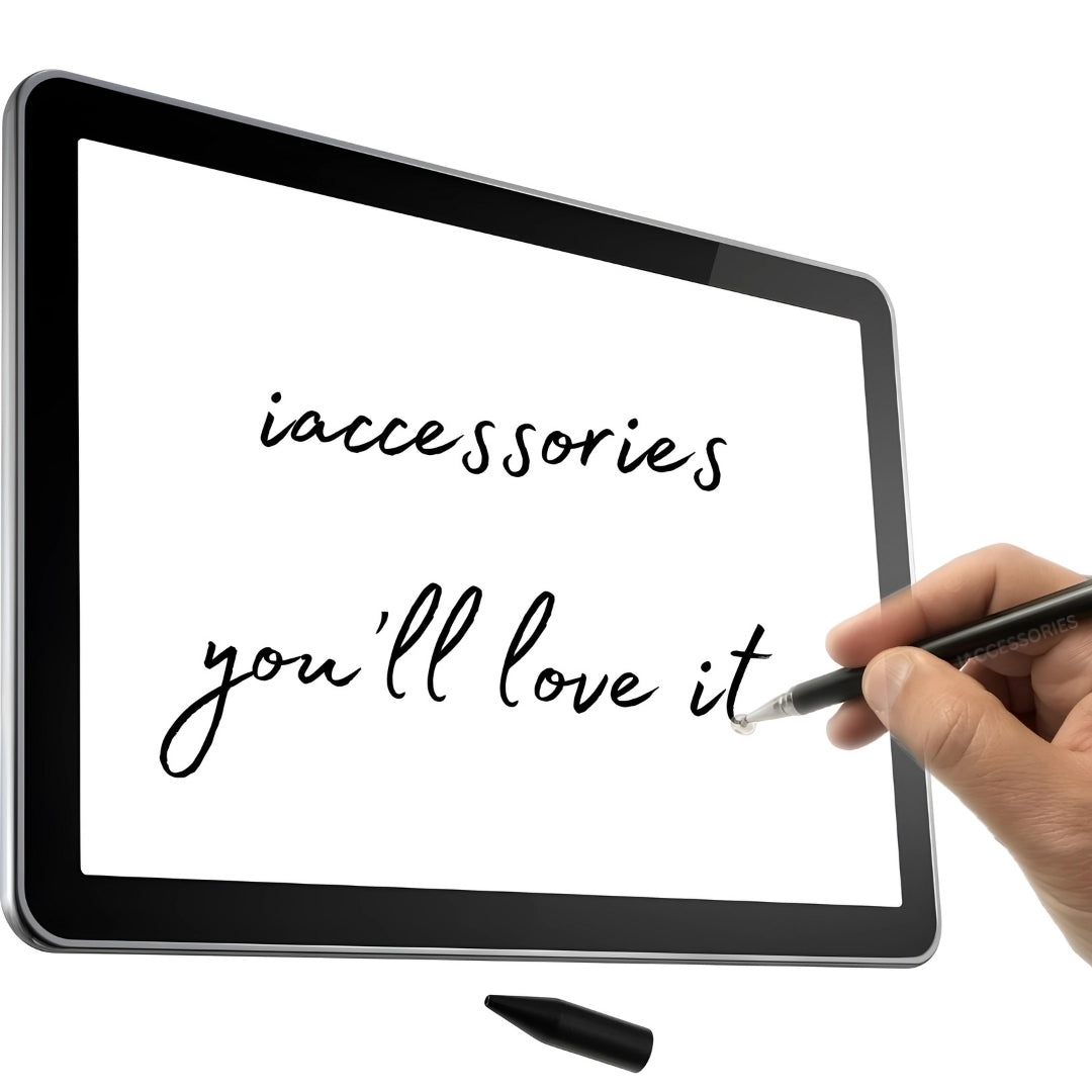 iAccessories 3 in 1 Stylus with Ballpoint Pen for iPhone, iPad, Android - Black - iAccessories