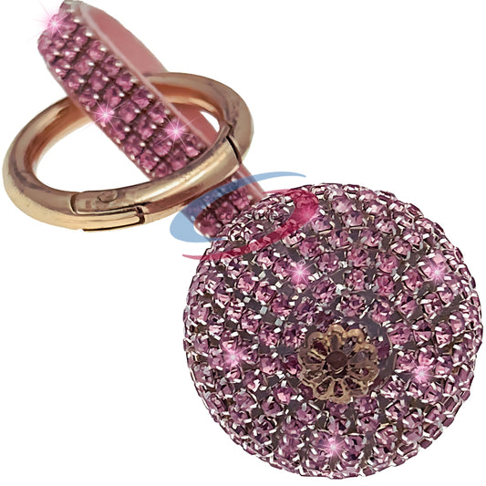 iAccessories Bling Crystal Ball Keychain Charm for Girls - Pink - iAccessories
