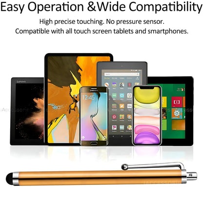 iAccessories Universal Capacitive Stylus Pens - Pack of 5 - Gold - Compatible with All Touch Screen Devices, Smartphones, Tablet, Android Mobile Phones - iAccessories