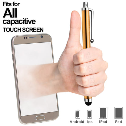 iAccessories Universal Capacitive Stylus Pens - Pack of 5 - Gold - Compatible with All Touch Screen Devices, Smartphones, Tablet, Android Mobile Phones - iAccessories