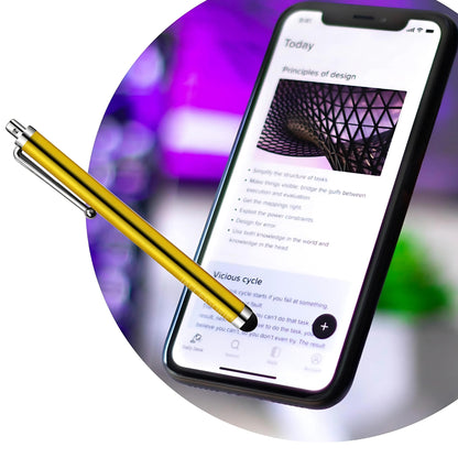 iAccessories Universal Capacitive Stylus Pens - Pack of 3 - Sulphur Green - Compatible with All Touch Screen Devices, Smartphones, Tablet, Android Mobile Phones - iAccessories