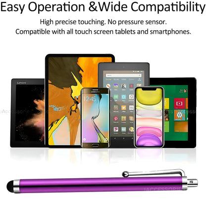 iAccessories Universal Capacitive Stylus Pens - Pack of 3 - Wine Purple - Compatible with All Touch Screen Devices, Smartphones, Tablet, Android Mobile Phones - iAccessories