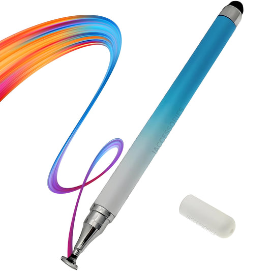 iAccessories 2-Way Dual-Sided Stylus Pen Compatible with All Touch Screen Mobile Phones, Pads, Tablets, iOS, Windows & Android - Blue Gradient - iAccessories