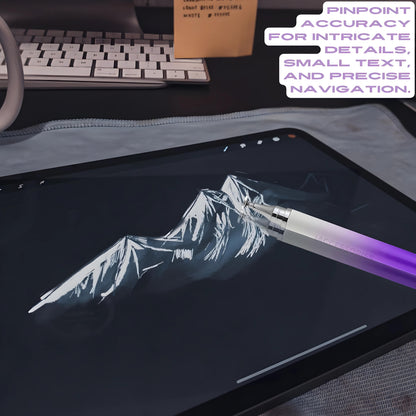 iAccessories 2-Way Dual-Sided Stylus Pen Compatible with All Touch Screen Mobile Phones, Pads, Tablets, iOS, Windows & Android - Purple Gradient - iAccessories