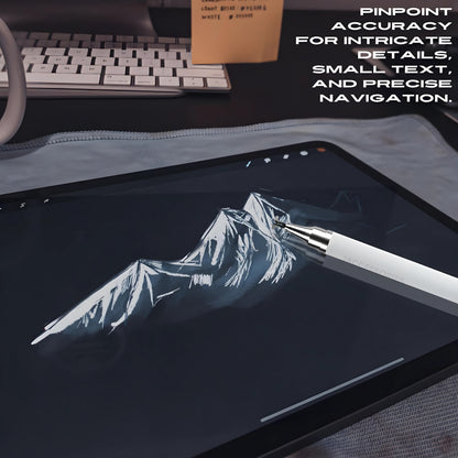 iAccessories 2-Way Dual-Sided Stylus Pen Compatible with All Touch Screen Mobile Phones, Pads, Tablets, iOS, Windows & Android - White - iAccessories
