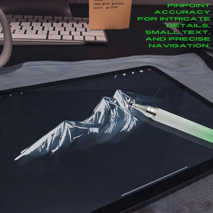 iAccessories 2-Way Dual Sided Silicon Tip Stylus Pen Compatible with All Touch Screen Devices Tablets iPad iPhone Android Mobile Phones - Gradient Green - iAccessories