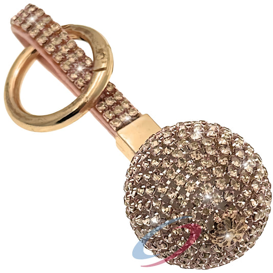 iAccessories Bling Crystal Ball Keychain Charm for Girls - Gold - iAccessories